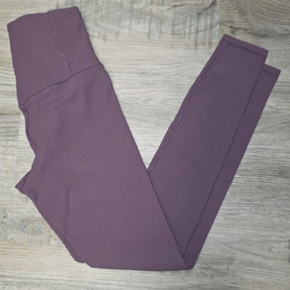 Athleta High-Rise Compression Elation Rib Tight in Lavender Size XS - Picture 8 of 8